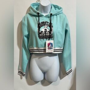 BAND$‎ BEFORE RICHES Crop Hoodie Size Medium Nwt